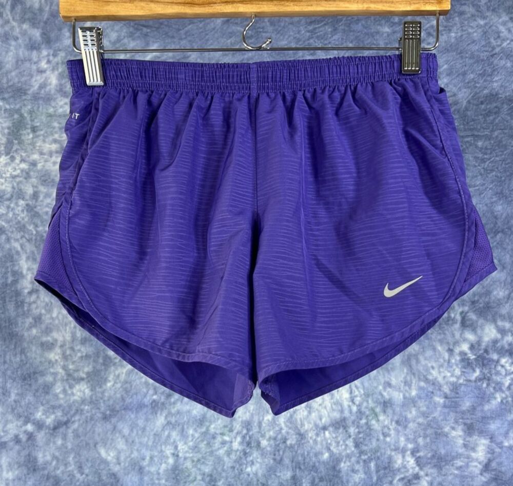 Nike Dri-Fit 10K Running Shorts Womens Small Persian Violet Space-Dye Workout